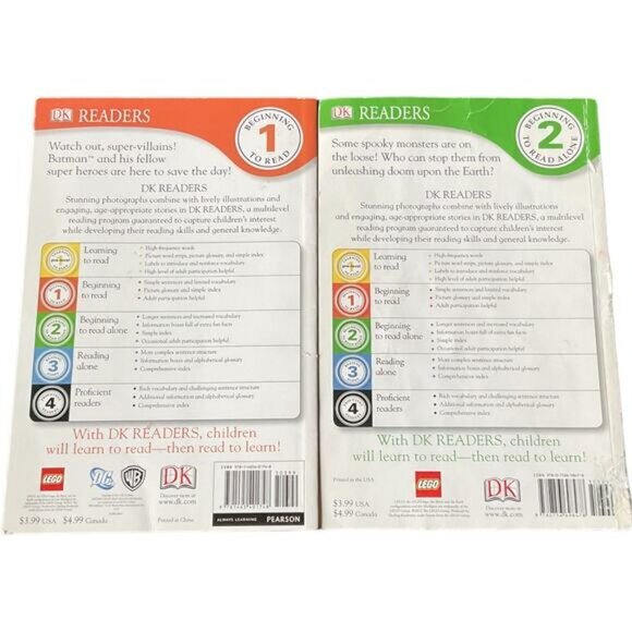 LEGO DK Readers Set Of 2 Books: "Ready For Action!" & "Meet The Monsters" - Picture 2 of 6